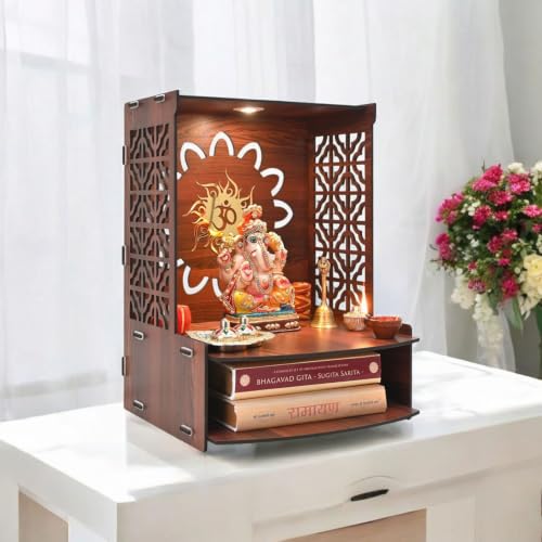 Image 3 of Om for the product Gift Kya De Wooden Pooja Mandir
