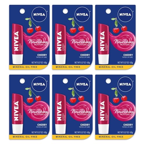 Image 1 of 4.8 gm / Pack of 1 for the product Nivea A Kiss of Cherry Lipcare (Pack of 6)