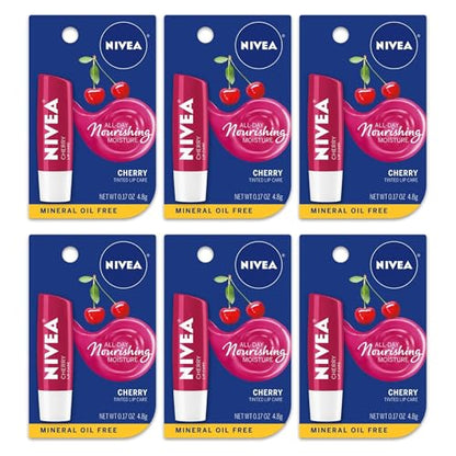Image 1 of 4.8 gm / Pack of 1 for the product Nivea A Kiss of Cherry Lipcare (Pack of 6)