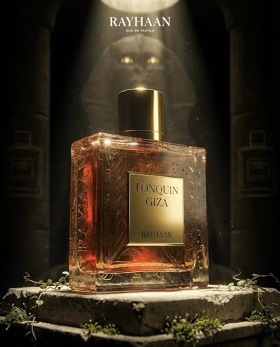 Image 4 of RAYHAAN Tonquin Giza Eau de Parfum, Fragrance, Gold Cap, Textured Glass Bottle