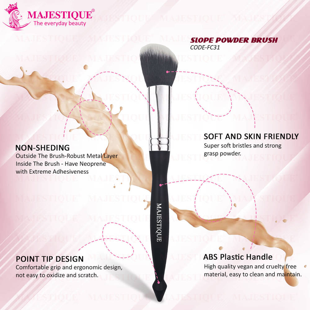 Image 3 of Majestique Slope Powder Brush With Curve Edges Angled Brush