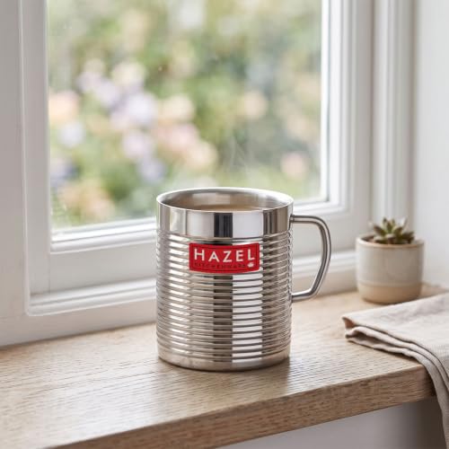 Image 2 of HAZEL Stainless Steel Coffee Mug - 300 ml