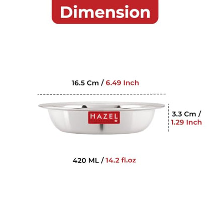 Image 16 of HAZEL Stainless Steel Snack Bowl/Plate Set