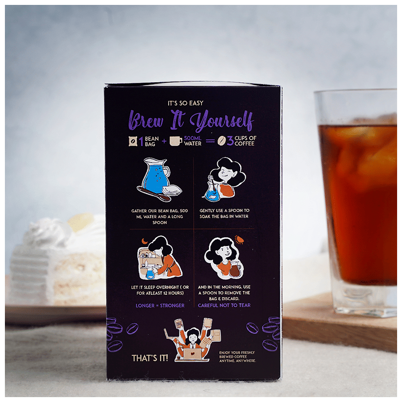 Image 4 of Evora Greens Cold Brew Coffee Bean Bag (50gm Each) Mocha