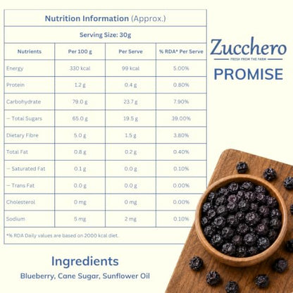 Image 2 of Zucchero Dried Blueberry, Jumbo whole, 400 grams