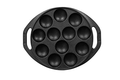 Image 6 of DYNAMIC COOKWARES Pre-Seasoned Mini Paniyaram Pan 8 Inch 12 Cavity