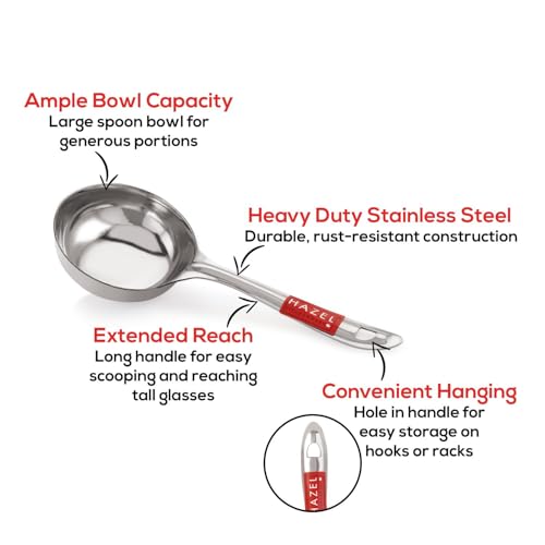 Image 3 of HAZEL Stainless Steel Round Ladle Spoon 8 cm Dia