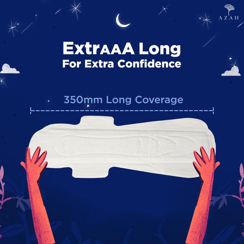 Image 6 of AZAH Azah XXL+ Sanitary Napkins for Women Pack of 30 350MM
