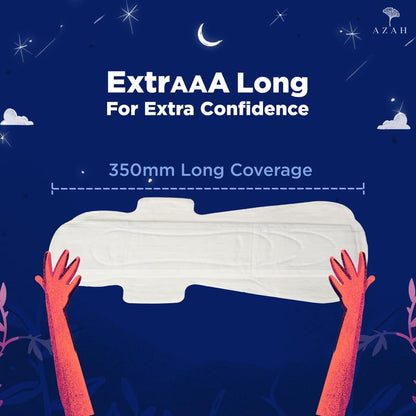 Image 6 of AZAH Azah XXL+ Sanitary Napkins for Women Pack of 30 350MM