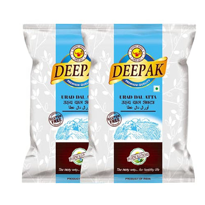 Image 1 of 1 kg / Pack of 2 for the product Deepak Urad Dal Atta | Gluten Free Black Gram Flour | High Protein & Fiber | For Dosa, Idli, Papad & Vada