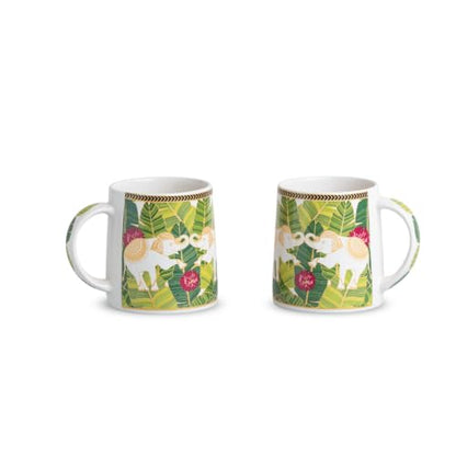 Image 3 of ExclusiveLane Gaj Bagh Decal Ceramic Coffee Mugs Set of 2 330 ml