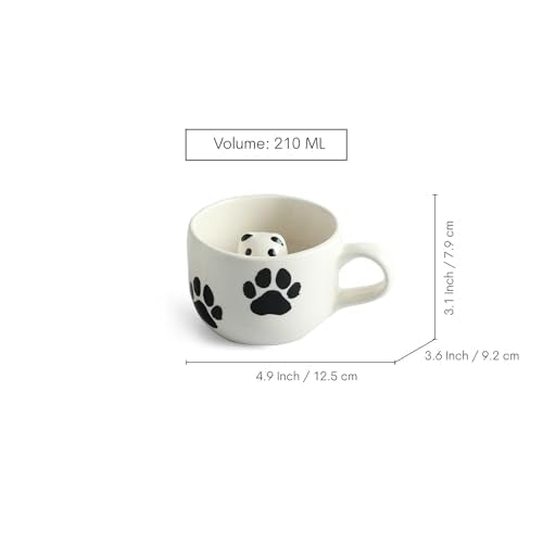 Image 7 of ExclusiveLane Furry Friend Surprise 3D Animal Ceramic Coffee Mugs Set of 2 210 ml