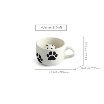 Image 7 of ExclusiveLane Furry Friend Surprise 3D Animal Ceramic Coffee Mugs Set of 2 210 ml