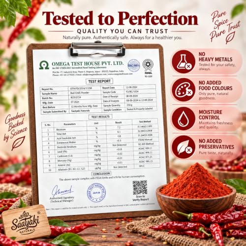 Image 7 of SAATYAKI NATURALS Organic Red Chilli Powder