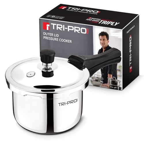 Image 3 of 3 Litres for the product BERGNER Tripro Triply Outer Lid Pressure Cooker
