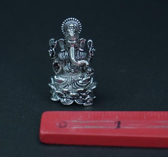 Image 3 of Dista Silvers Antique Lotus Ganesh 38.26g