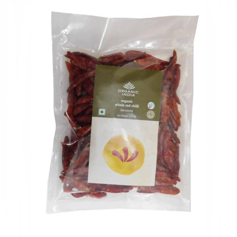 Image 1 of 100 gm for the product Organic India Organic Whole Red Chilli