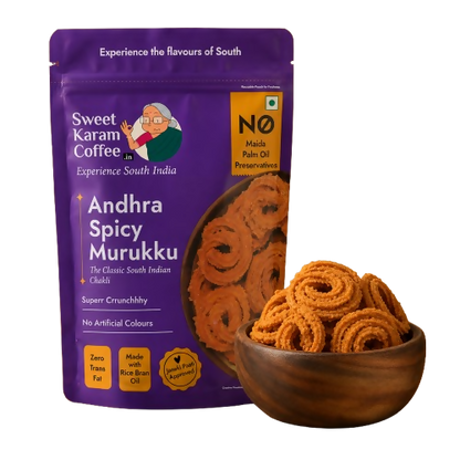 Image 1 of 95 gm / Pack of 1 for the product Sweet Karam Coffee Andhra Spicy Murukku