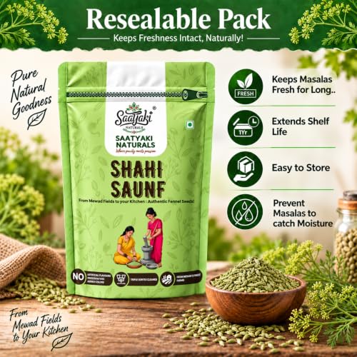Image 9 of SAATYAKI NATURALS Organic Fennel Seeds