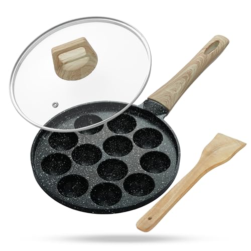 Image 1 of Default Title for the product Lifelong Diecast Aluminum Paniyaram Pan 12 Pits 1.5kg 0.54L 25cm Diameter