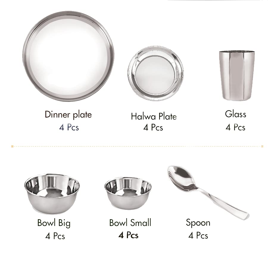 Image 11 of neelam Stainless Steel Dinner Set