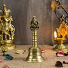 Image 1 of Default Title for the product Two Moustaches 5 Inches 100% Pure Brass Pooja Hand Bell, Ghanti For Puja, Ghanti ,Pack Of 1