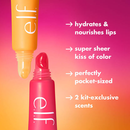 Image 2 of e.l.f. Cosmetics Squeeze Me Lip Balm Duo Kit - Cherry & Bubblegum