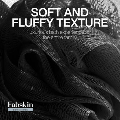 Image 5 of Fabskin Luxury Bathing Round Loofah Bath Sponge - Black