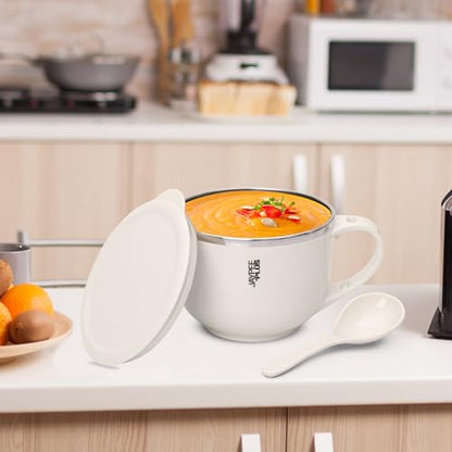 Image 3 of Jaypee Plus Stainless Steel Soup Bowl with Lid & Spoon Holder 700 ml
