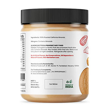 Image 2 of Zucchero 100% Almond Butter, Crunchy, 400g