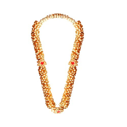 Image 1 of Default Title for the product Sandalwood Garland- Chandan Scented Photo Frame Mala- Natural Chandan Mala - Chandana Mala - Sandalwood Mala Garland (34 inches)
