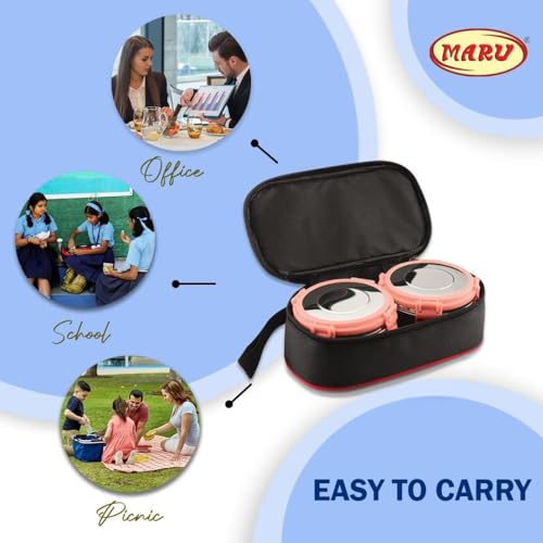 Image 4 of MARU Stainless Steel Lunch Box Set of 2, 350ML