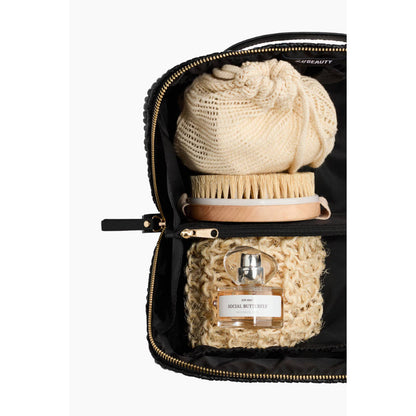 Image 4 of H&M Quilted Boxy Wash Bag - Black