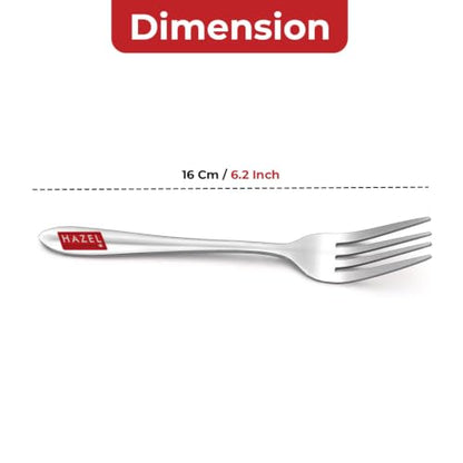 Image 4 of HAZEL Stainless Steel Fork Set of 6 16cm