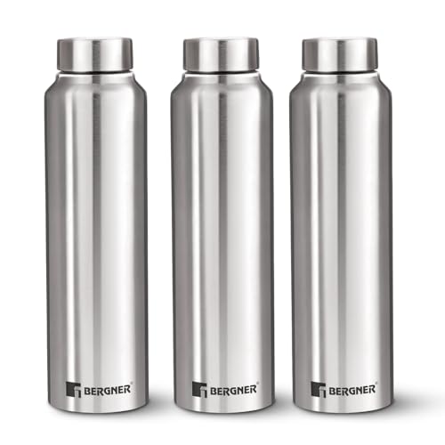 Image 1 of Default Title for the product BERGNER Walking Stainless Steel Water Bottles 3 Pcs 1000ml Each