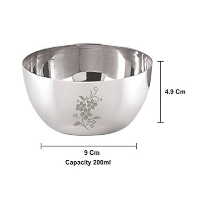 Image 5 of neelam Stainless Steel 200 ml Vati Set of 6
