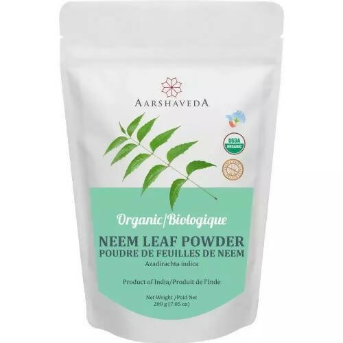 Image 1 of 200 gm for the product Aarshaveda Organic Neem Leaf Powder
