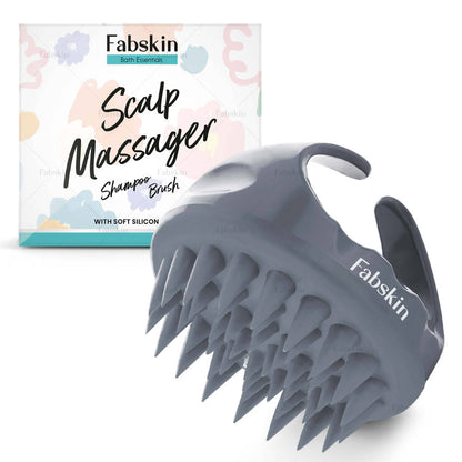 Image 1 of 1 Pc / Pack of 1 for the product Fabskin Hair Scalp Massager & Shampoo Hair Brush - Grey