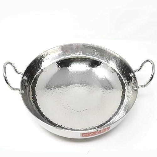 Image 1 of Default Title for the product HAZEL Stainless Steel Kadai with Handle 3450 ml