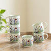Image 1 of Default Title for the product ExclusiveLane Lavender Fields Decal Ceramic Tea Cups Set of 6 (200 ml)