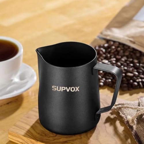 Image 7 of Supvox Milk Frothing Pitcher 600ml Stainless Steel with Latte Art Tools Set