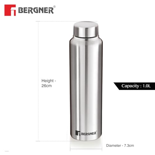 Image 4 of BERGNER Walking Stainless Steel Water Bottles 3 Pcs 1000ml Each