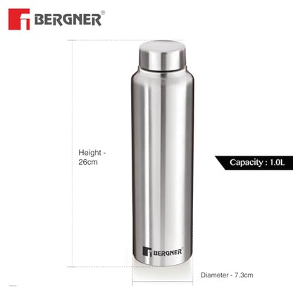 Image 4 of BERGNER Walking Stainless Steel Water Bottles 3 Pcs 1000ml Each
