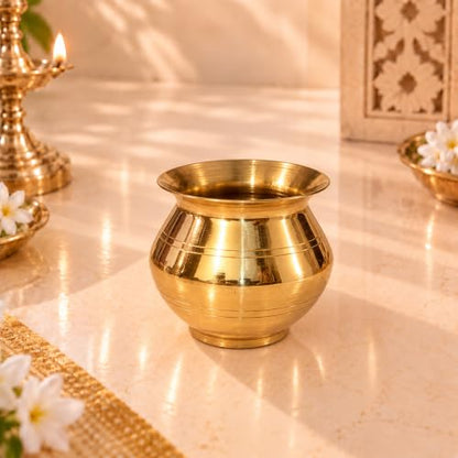 Image 1 of Default Title for the product Spillbox Traditional Handcrafted Brass Lota Small