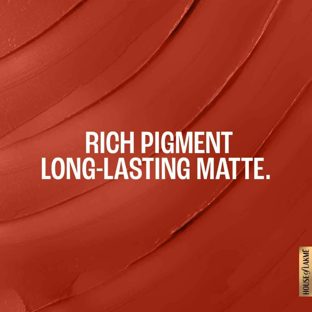 Image 6 of Lakme Forever Matte Lipstick, Made With French Rose Oil Extracts - Red Orchid