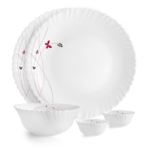 Image 2 of 5 pieces for the product CELLO Lush Fiesta Dazzle Series Opalware Dinner Set