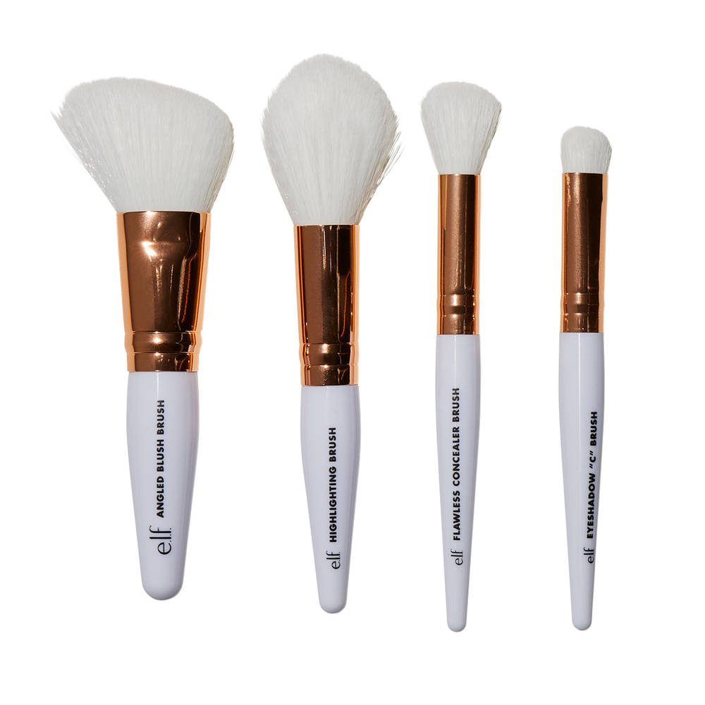 Image 1 of 4 pcs for the product e.l.f. Cosmetics Rose Gold Travel Brush Kit