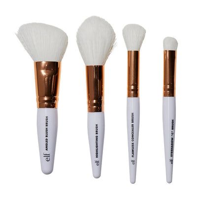Image 1 of 4 pcs for the product e.l.f. Cosmetics Rose Gold Travel Brush Kit