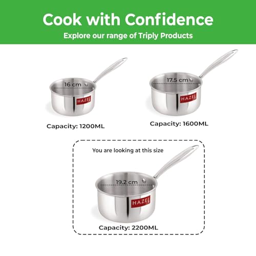 Image 8 of HAZEL Triply Stainless Steel Saucepan