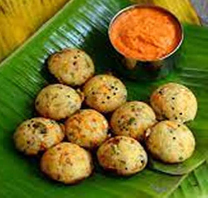 Image 3 of Jayam Traditional 7 Cavity Iron Appam Patra/Paniyaram Pan/Paniyara kallu with Stainless Steel Turner Rod
